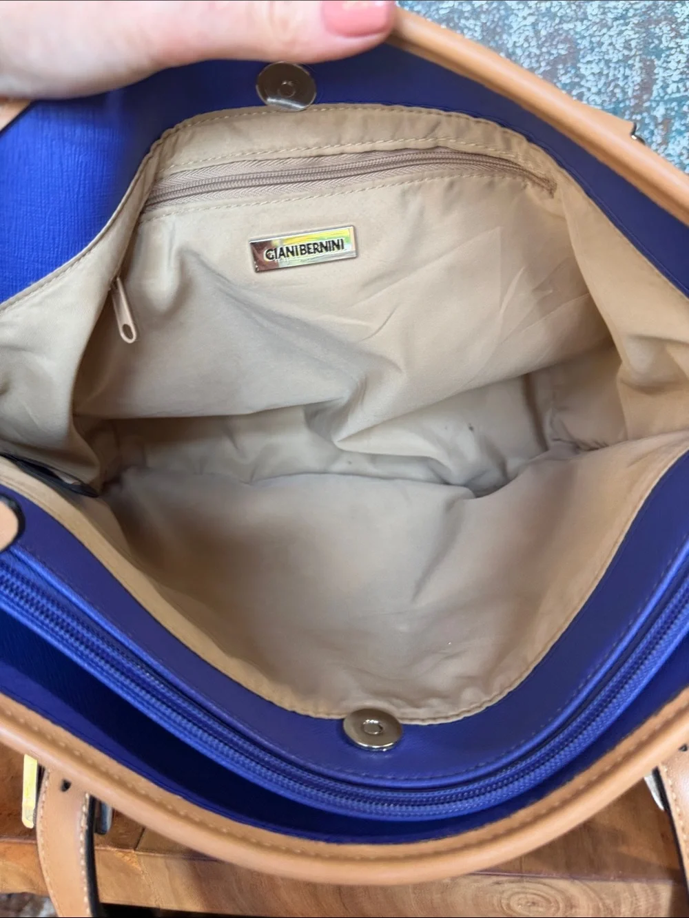 Gianni Bernini 2010’s Dopamine Dressing Royal Blue Tote Bag (EUC)